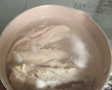 あと一品！ささみと葉野菜と春雨のスープ作り方1写真