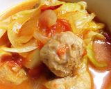ごろっとキャベツと肉団子のトマト煮作り方4写真