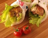 照り焼きチキンのサンドシナイッチ☆時短☆作り方4写真