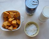 かぼちゃのココナッツミルク煮作り方1写真