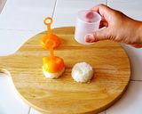 【立体ミニライスバーガー】白くま＆ねこ作り方9写真