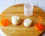 【立体ミニライスバーガー】白くま＆ねこ作り方10写真