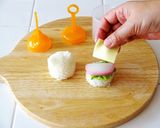 【立体ミニライスバーガー】白くま＆ねこ作り方11写真