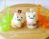【立体ミニライスバーガー】白くま＆ねこ作り方14写真