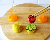 【立体ミニライスバーガー】黄くま&ねこ作り方15写真