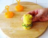 【立体ミニライスバーガー】黄くま&ねこ作り方16写真