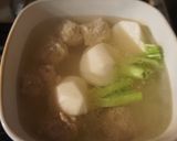 蕪と肉団子の豆乳スープ作り方5写真