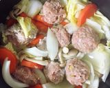 鳥団子の白菜ミルクスープ作り方5写真