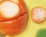 丸いパンを半分で食べる時☆グラつき防止作り方2写真