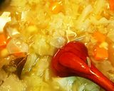 お豆の煮汁で作るスープ作り方3写真