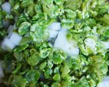 打ち豆と緑の野菜の岩塩スープ作り方5写真