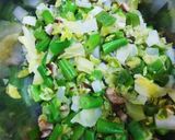 打ち豆と緑の野菜の岩塩スープ作り方8写真