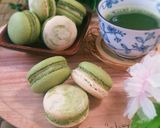 春色♡チーズクリームのお抹茶マカロン作り方14写真