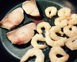 yin yang ブリとエビの照り焼き作り方1写真