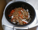鶏ひき肉ときのこの炊き込みご飯作り方4写真