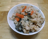 鶏ひき肉ときのこの炊き込みご飯作り方5写真