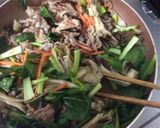 柔らか豚肉と小松菜のバター醤油炒め作り方2写真