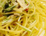 鶏胸でネギ塩パスタ作り方7写真