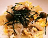 ⚫とろっと卵の豚丼(鶏肉で親子丼OK)作り方3写真