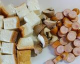 食パンとウインナーのガーリック炒め作り方1写真