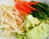 きしめん焼きうどんソース味作り方2写真