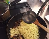 しいたけとひき肉のパスタ作り方13写真
