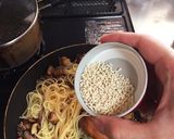 しいたけとひき肉のパスタ作り方14写真