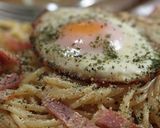 目玉焼きとチーズとベーコンのスパゲッティ作り方2写真