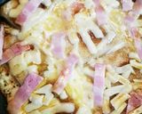 ベーコンチーズ☆バター醤油のお餅ピザ☆作り方6写真