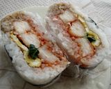 カツのおにぎらず（海苔節約できます）作り方6写真