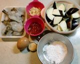 茄子とエビのケチャップ炒め作り方1写真