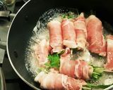 豚肉の水菜巻きと椎茸煮作り方1写真