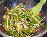 簡単！もも肉の豆苗和え作り方4写真