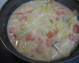 鮭とキャベツのトマトクリーム風パスタ作り方6写真