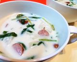 牛乳嫌いでも【カブとニラのミルクスープ】作り方3写真