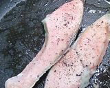 鮭のネギ酒蒸し作り方1写真