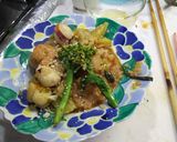 春野菜と魚介のバーニャカウダ風味リゾット作り方5写真