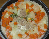 マヨと醤油で洋風炊き込みご飯☆作り方4写真