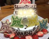 嵐のB.Dケーキ!スポンジ一つで2段に!作り方16写真