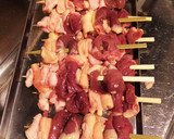 ビールのお供に♡鶏ハツと鶏皮のMIX串作り方2写真