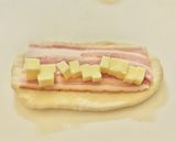 ハート型のベーコンチーズパン♪作り方4写真