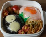 大葉にんにく醤油ｄｅハム巻きおにぎり作り方3写真