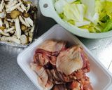 鶏肉と白菜の濃厚みそクリームうどん♡作り方1写真