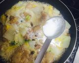 鶏肉と白菜の濃厚みそクリームうどん♡作り方4写真