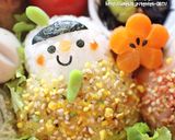 ひょうたん型おにぎりのひな祭りキャラ弁当作り方9写真