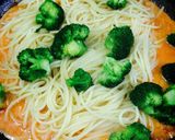 海老の濃厚トマトクリームパスタ作り方9写真