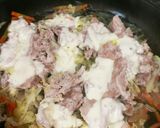 簡単　豚肉とキャベツのチーズ乗せ作り方6写真