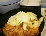 豚薄切り肉とキャベツのキムチ焼き蒸し煮作り方5写真