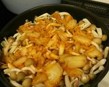 豚薄切り肉とキャベツのキムチ焼き蒸し煮作り方8写真