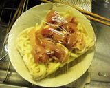 チンするだけ！バンバンジーうどん作り方1写真